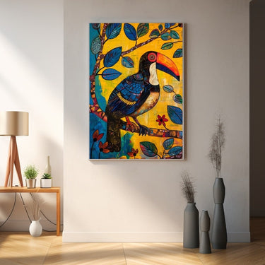Bird Oil Painting on Canvas